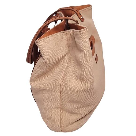 Brighton Ferrara Coll Giovana Canvas & Leather 3D Medallion Convertible Tote Bag - Picture 6 of 9